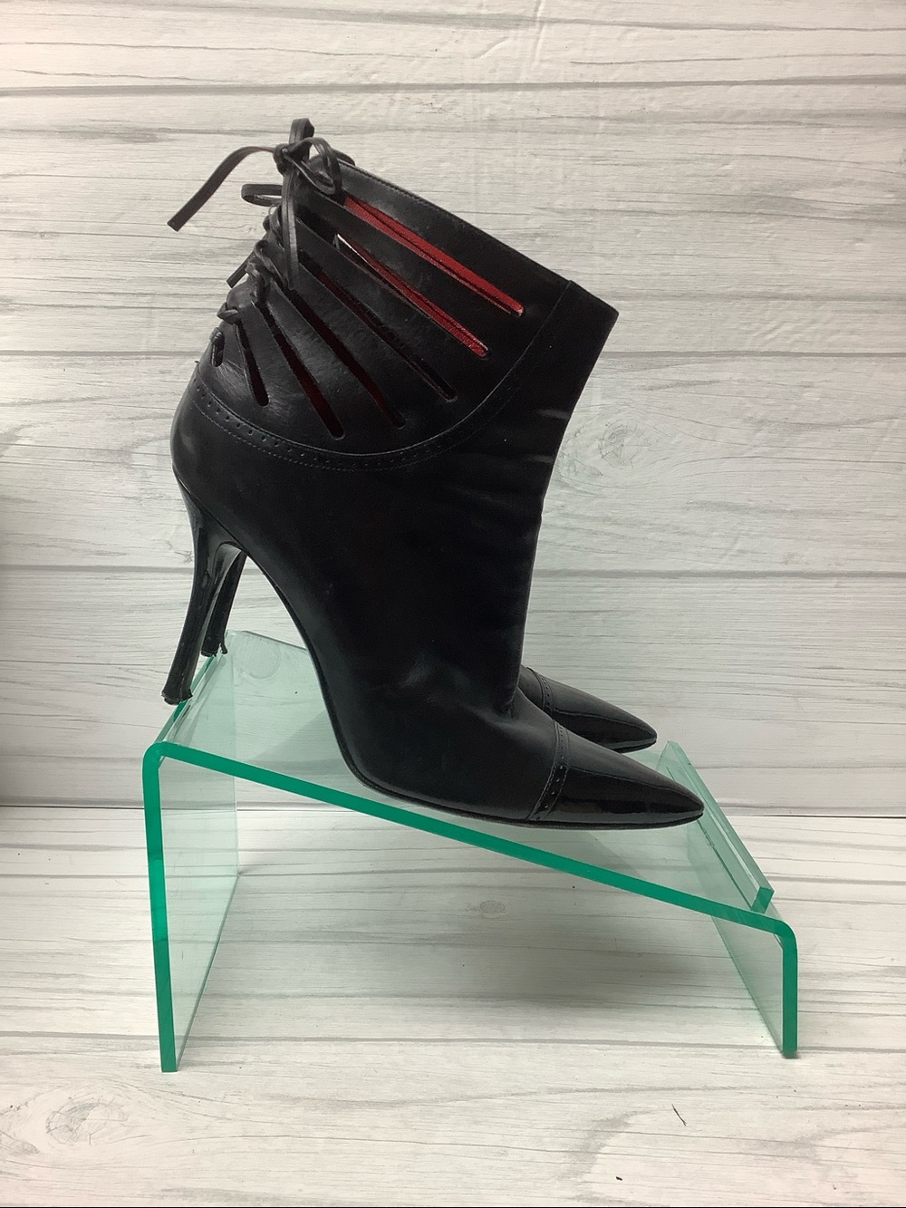 Celine Pointed Ankle Heeled Booties - Picture 3 of 11